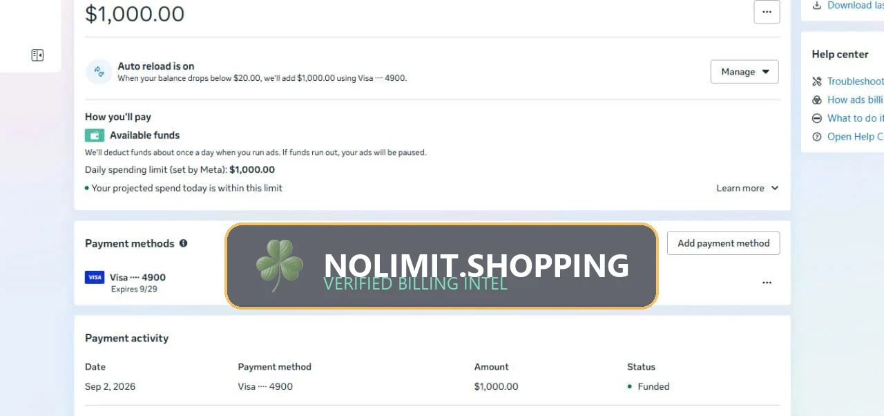 Facebook Prepaid Ad Accounts (Manual Balance): The 0-Hold Strategy for Funding $950+ Balances with Virtual Cards 2026