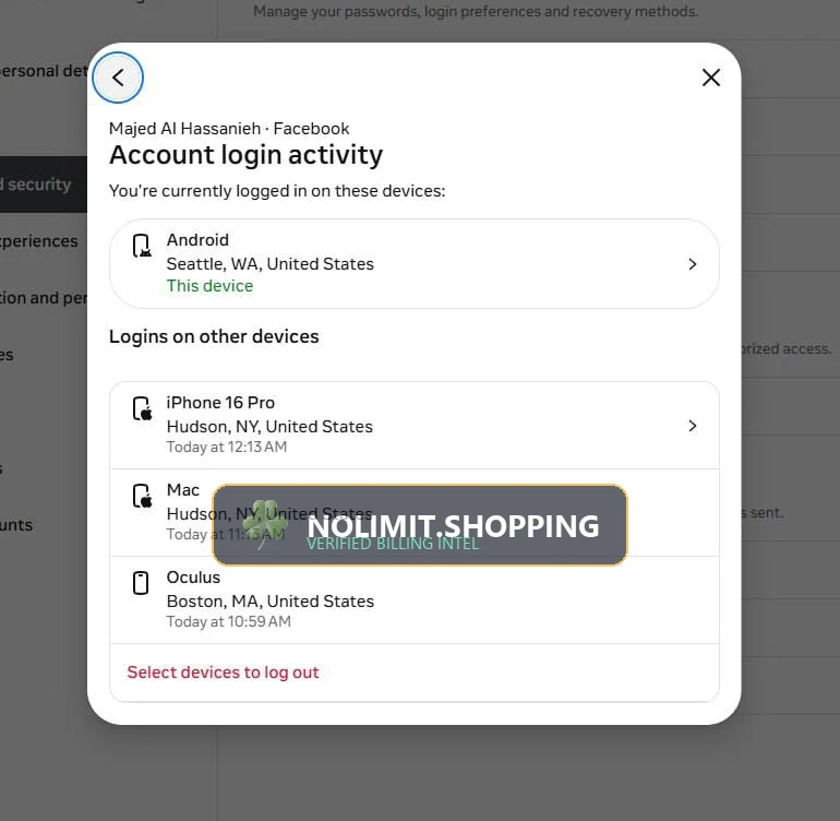 Active cross-device session audit across Seattle, Hudson, and Boston Oculus endpoints