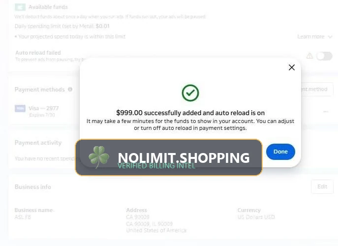 Prepaid balance auto-reload automated scaling sequence at $999.00 increments